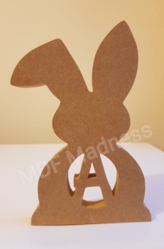 Bunny With Initial Cut Out
