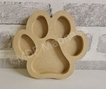 Hollow Paw Print with Backer
