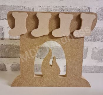 Fireplace with 3D Stocking