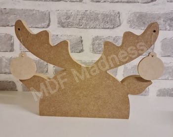 Reindeer Antlers with Hanging Baubles