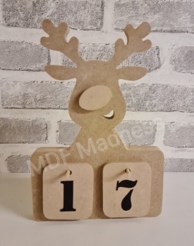 Christmas Countdown Block - Rudolph.