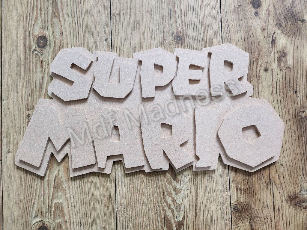 Super Mario Logo Wall Plaque