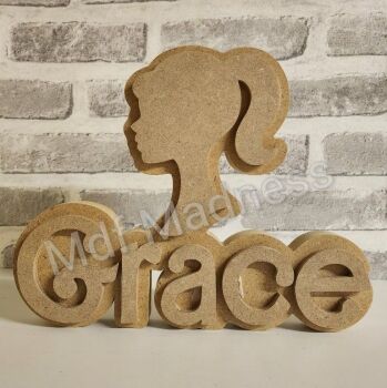 Free Standing  Personalised Barbie Style Sign