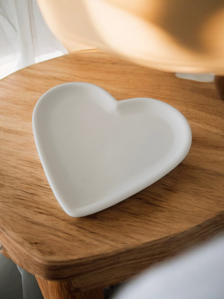 Clay / Ceramic Heart Trinket Tray