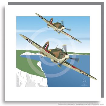 HURRICANES FLYING OVER WHITE CLIFFS