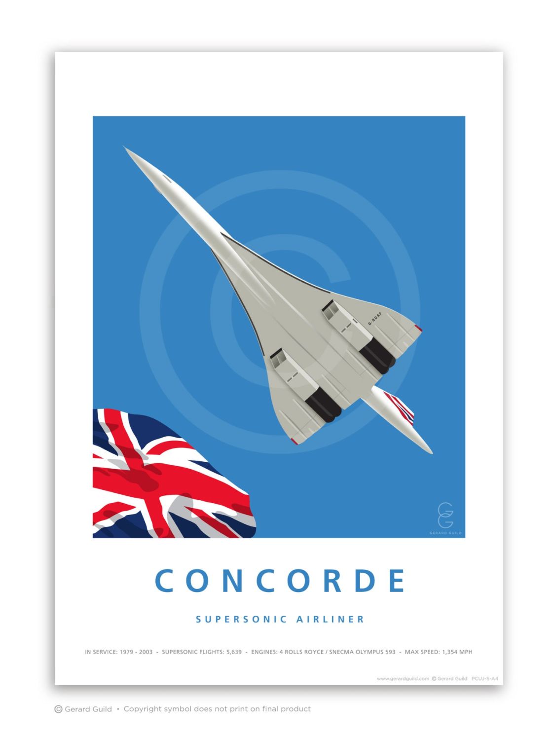 CONCORDE OVER UNION JACK