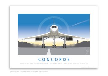 Concorde ready for take off - A3 Print