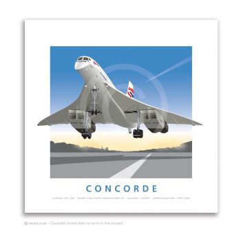 Concorde Landing - 30cm x 30cm Print