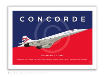 Concorde In Flight - A3 print