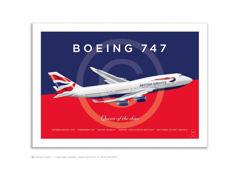 BOEING 747 - A4 PRINT - 01