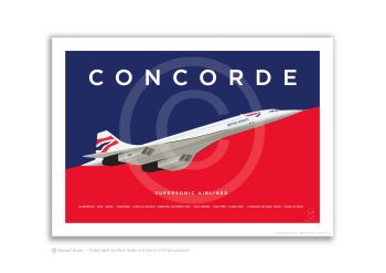 Concorde In Flight - A4 Print
