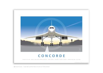 Concorde ready for take off - A4 Print