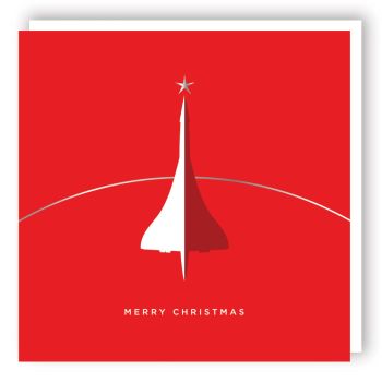 CONCORDE CHRISTMAS CARD - RED