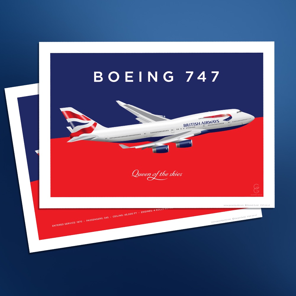 BOEING 747 - STANDARD ART PRINTS