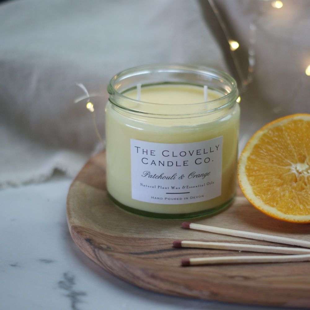 Patchouli and Sweet Orange Aromatherapy Candles