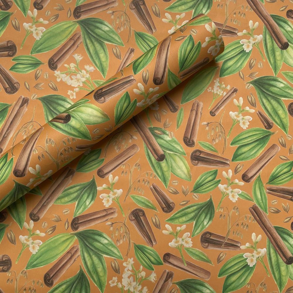 Cinnamon Hand Drawn Botanical Gift Wrap