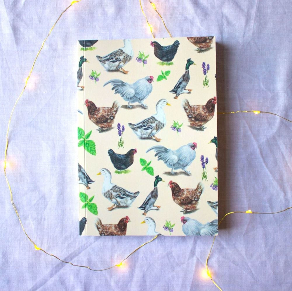 Chooks and Ducks Notebook  A5 100 Pages 