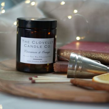 Aromatherapy Glass Jar Candles Cinnamon & Orange Christmas Day Label