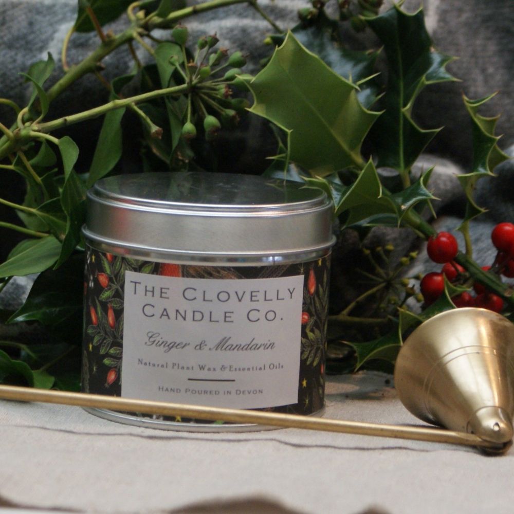 Ginger & Mandarin Aromatherapy Candle Christmas Design
