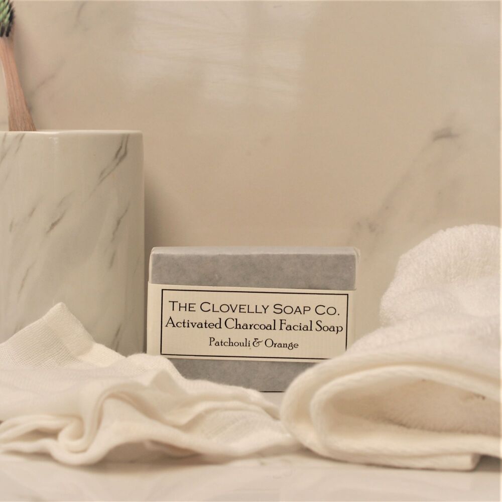 Patchouli & Orange Charcoal Facial Soap for oily and combination skin