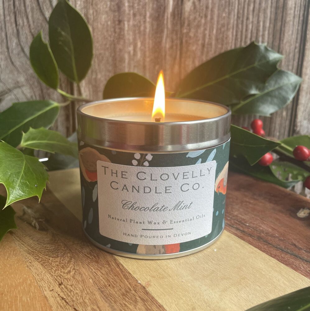 Chocolate Mint Limited Edition Scented Candle Christmas Design