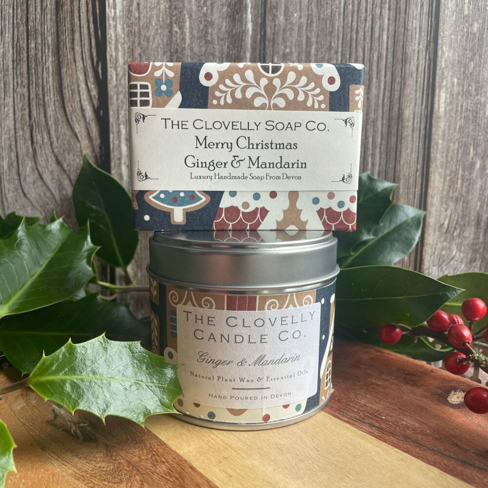 Ginger & Mandarin Limited edition christmas Candle & Soap Bundle