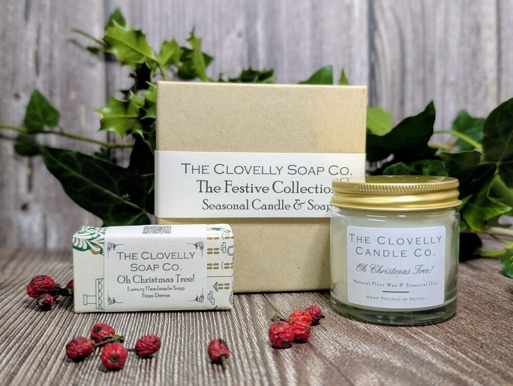 Festive Candle & Soap Gift