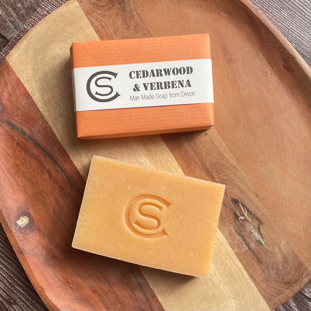 Cedarwood & Spanish Verbena Men’s soap made with Turmeric