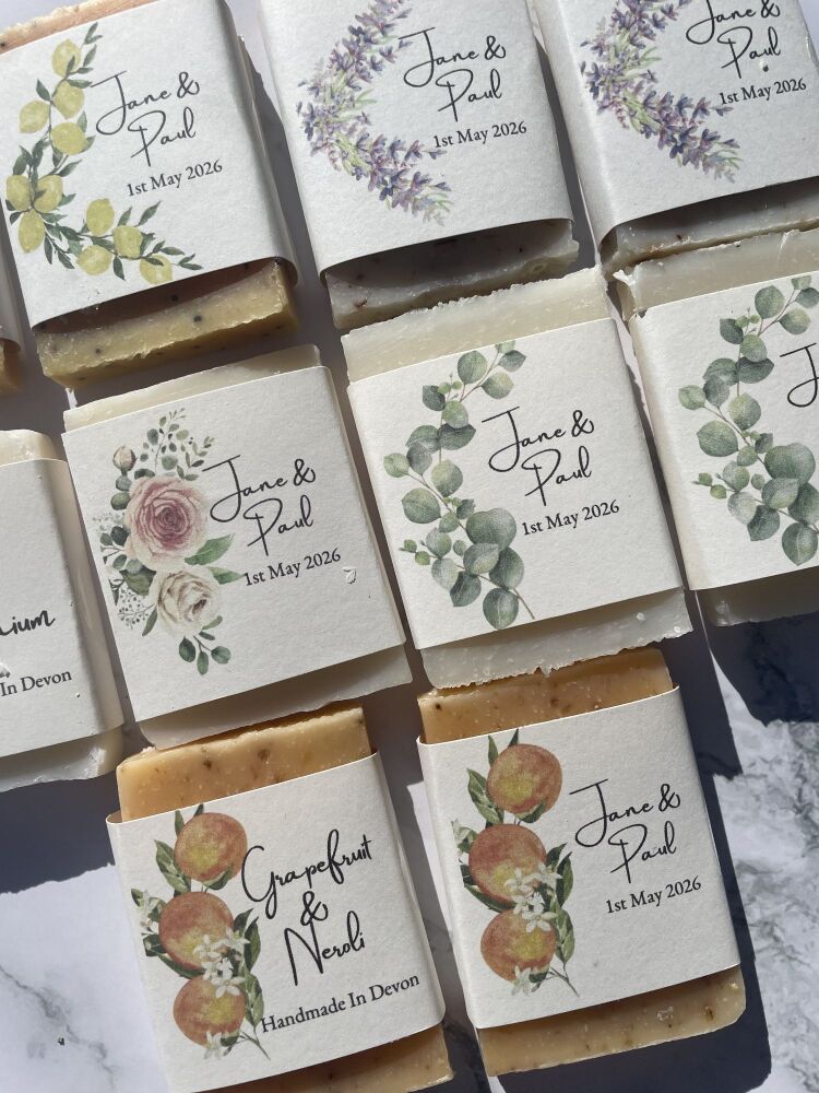 Handmade Soap Wedding Favours | Personalised Labels | Made in Clovelly