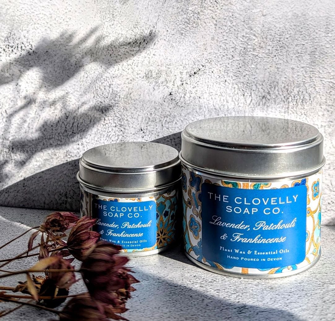 Lavender, Patchouli  & Frankincense Aromatherapy Candles