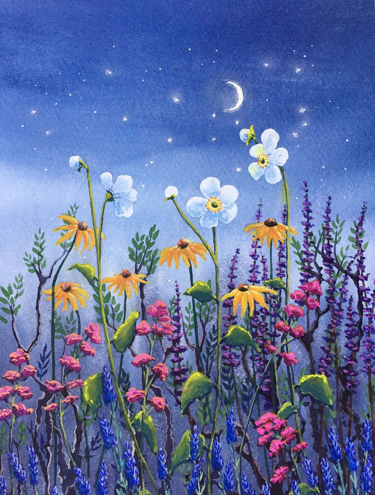 Japanese Anenomes Giclee Print