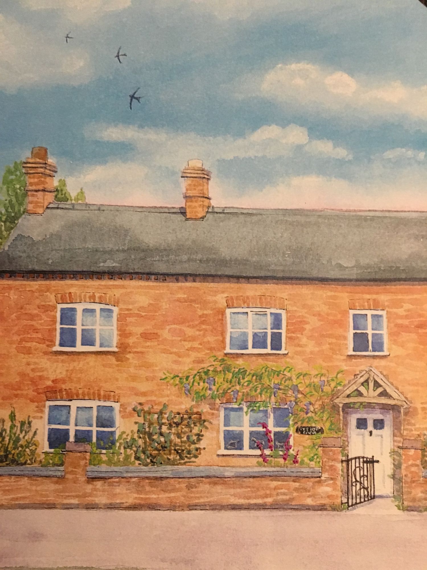 Hollyhocks Giclee Print