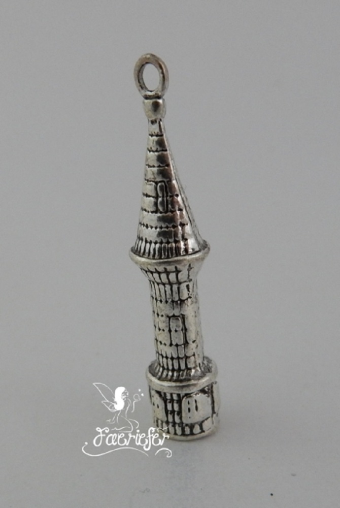 Rapunzel fairy tale tower charm pendant