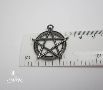 Gun Metal Pentagram pendant