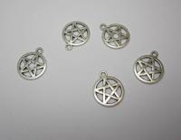 Pentagram charm pendants x 5