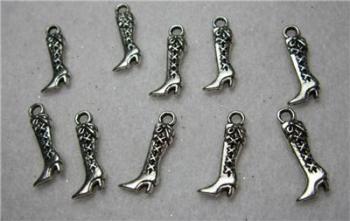 victorian style lace up boots charms x 10