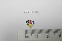 Autism Awareness heart shaped puzzle piece charms for Floating Living Lockets x 5