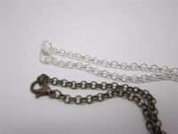 Belcher chain necklace in bronze or silver plate 24 inch
