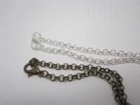 Belcher chain necklace in bronze or silver plate 20 inch