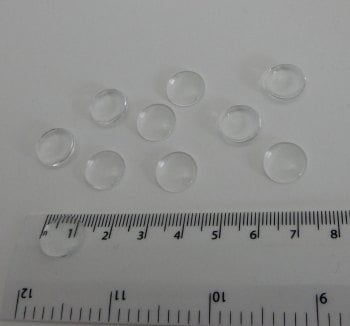 Glass dome cabochons for 12 mm settings pack of 10