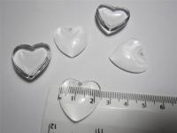 Glass heart shaped domes