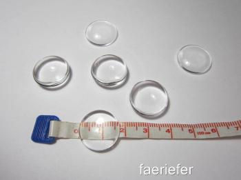 Glass dome cabochons for 18mm settings pack of 10