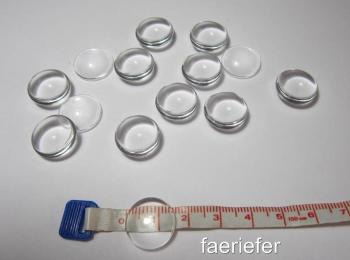 Glass dome cabochons for 16mm settings pack of 10