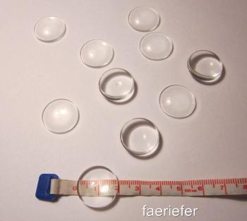 Glass dome cabochons round 20mm Pack of 10
