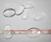 Glass dome cabochons 25 x 18 mm ovals pack of 10