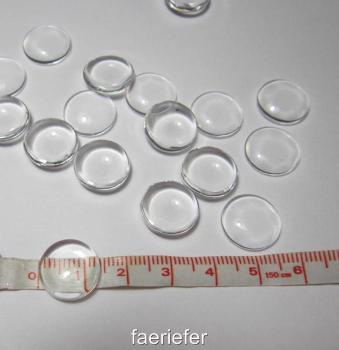 Glass dome cabochons for 14mm settings pack of 10