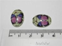 butterfly glass cabochons 18 x 13 mm pack of 2