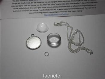 Jewellery making kit glass double sided globe pendant