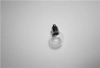 Refillable Glass mini vial bubble crystal ball globe for pendants oils + pipette