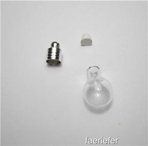 Glass vial bulb bubble pendant